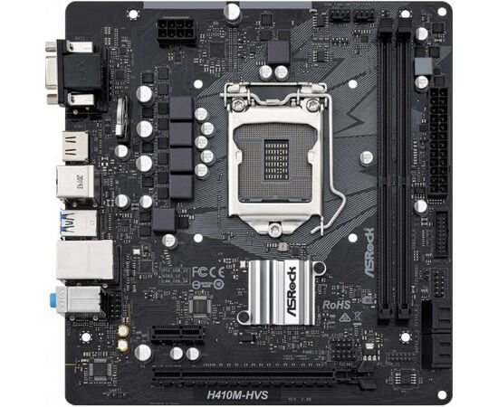 Материнская плата ASRock H410M-HVS R2.0, изображение 2 Материнская плата ASRock H410M-HVS R2.0, изображение 2