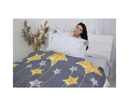 Постільна білизна MirSon Бязь Premium 17-0422 Golden Star King Size (2200002949668), зображення 4