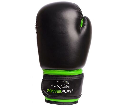 Боксерские перчатки PowerPlay 3004 JR 6oz Black/Green (PP_3004JR_6oz_Black/Green), изображение 3 Боксерские перчатки PowerPlay 3004 JR 6oz Black/Green (PP_3004JR_6oz_Black/Green), изображение 3