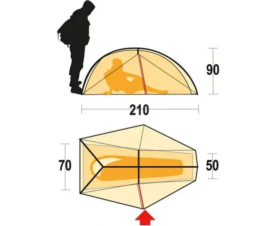 Намет Ferrino Nemesi 1 Olive Green (923825), зображення 6 Намет Ferrino Nemesi 1 Olive Green (923825), зображення 6