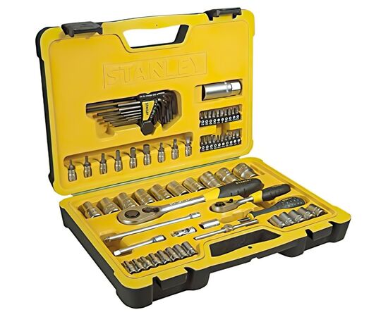 Набір інструментів Stanley торцевих 1/2", 1/4", 75 шт. (STHT0-73927)