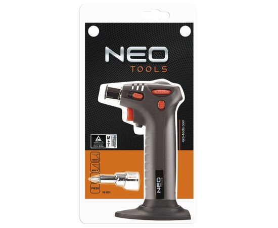 Газовый паяльник Neo Tools пьезоноджог, 20 мл (19-901), изображение 2 Газовый паяльник Neo Tools пьезоноджог, 20 мл (19-901), изображение 2