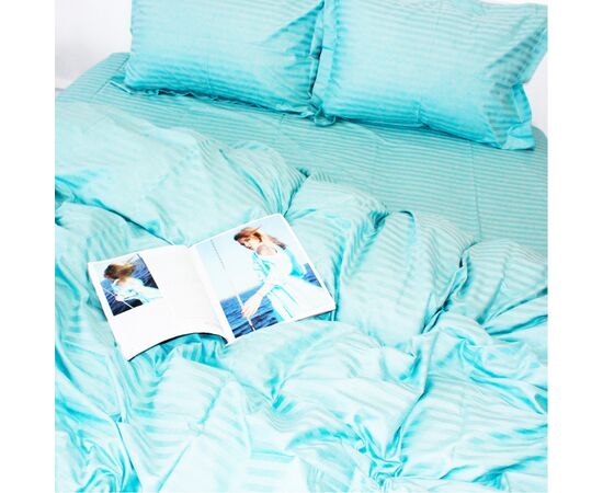 Постельное белье MirSon SatinStripe 30-0015GreenWave 110х140 Детский (2200005246245), изображение 3 Постельное белье MirSon SatinStripe 30-0015GreenWave 110х140 Детский (2200005246245), изображение 3