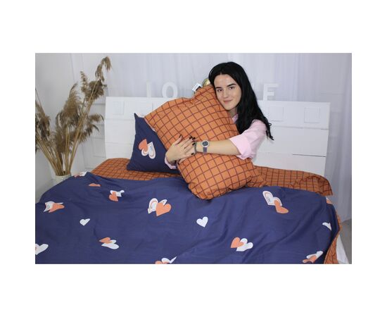 Постельное белье MirSon Бязь Ranforce Elite 17-0442 Blue orange 175х210 (2200004671642), изображение 4