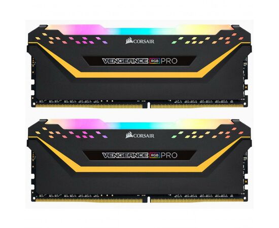Модуль пам'яті для комп'ютера DDR4 16GB (2x8GB) 3600 MHz Vengeance RGB Pro Black Corsair (CMW16GX4M2C3600C18)