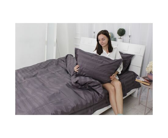 Постільна білизна MirSon Сатин Premium Жаккард Graphite 160х220 (2200001478947), зображення 6 Постільна білизна MirSon Сатин Premium Жаккард Graphite 160х220 (2200001478947), зображення 6