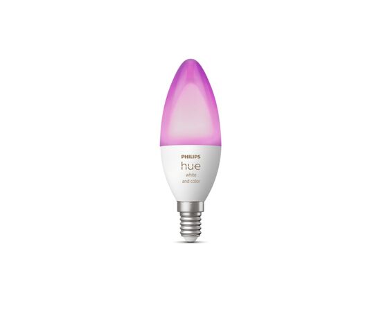 Умная лампочка Philips Hue E14, 5.3W(40Вт), 2000K-6500K, RGB, ZigBee, Bluetooth, димування (929002294209), изображение 4 Умная лампочка Philips Hue E14, 5.3W(40Вт), 2000K-6500K, RGB, ZigBee, Bluetooth, димування (929002294209), изображение 4