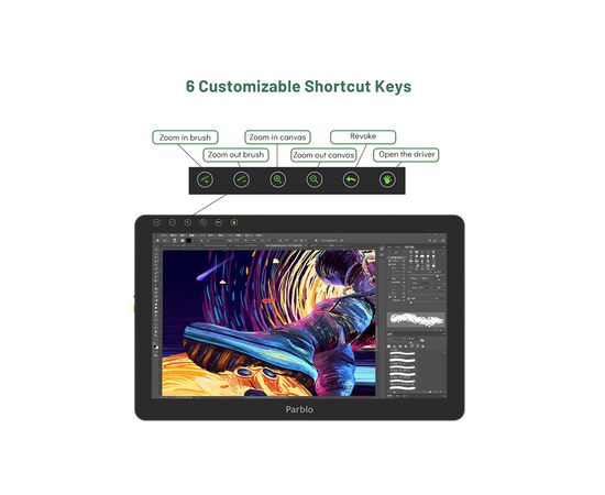 Планшет-монитор Parblo Coast 16 Pro (COAST16PRO), изображение 4 Планшет-монитор Parblo Coast 16 Pro (COAST16PRO), изображение 4
