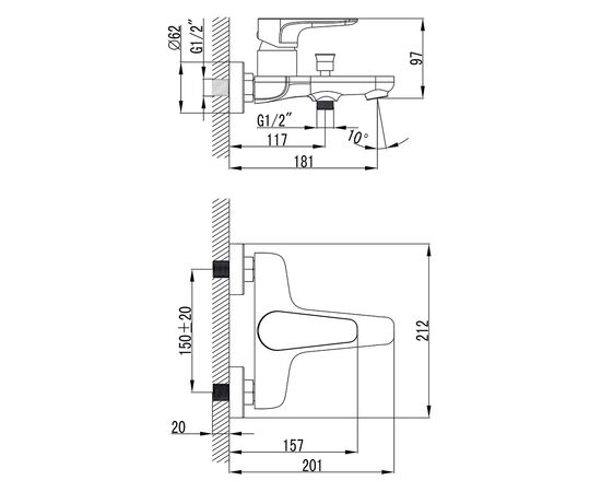 Змішувач Corso BE-1C122C (9608200), зображення 3 Змішувач Corso BE-1C122C (9608200), зображення 3