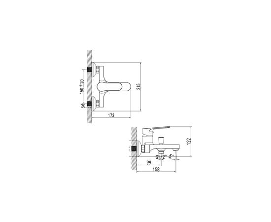 Змішувач Corso DB-1C138C (9623200), зображення 7 Змішувач Corso DB-1C138C (9623200), зображення 7