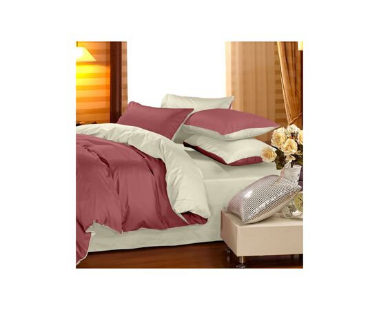 Постельное белье MirSon Сатин Premium 0847 + 0840 Ruby Семейный 160x220 (2200002031318)