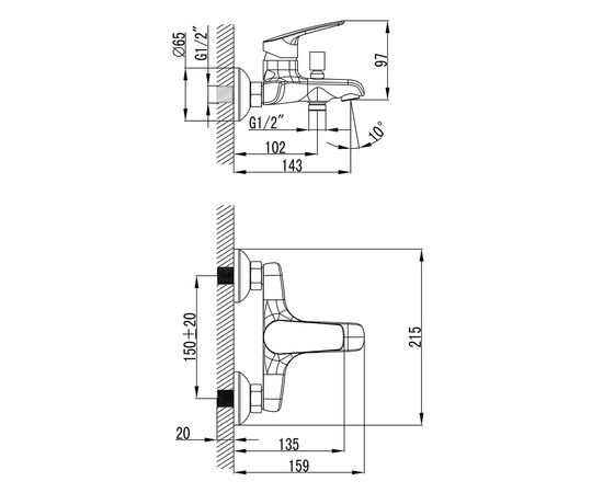 Змішувач Corso DC-1C146C (9626200), зображення 3 Змішувач Corso DC-1C146C (9626200), зображення 3