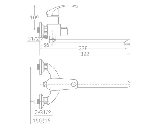 Смеситель TAU SD-2C243C, изображение 3 Смеситель TAU SD-2C243C, изображение 3