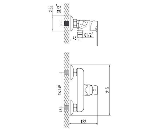 Змішувач Corso BRACCIANO CF-1D136C (9617300), зображення 3 Змішувач Corso BRACCIANO CF-1D136C (9617300), зображення 3