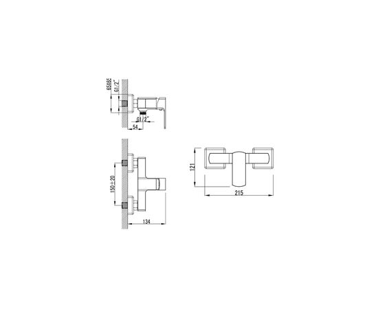Змішувач Corso COMO BF-1D129C (9611300), зображення 3 Змішувач Corso COMO BF-1D129C (9611300), зображення 3