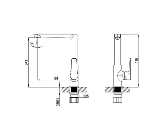 Смеситель Corso GARDA BC-4B221W (9605103) (BC-4B221W), изображение 5 Смеситель Corso GARDA BC-4B221W (9605103) (BC-4B221W), изображение 5