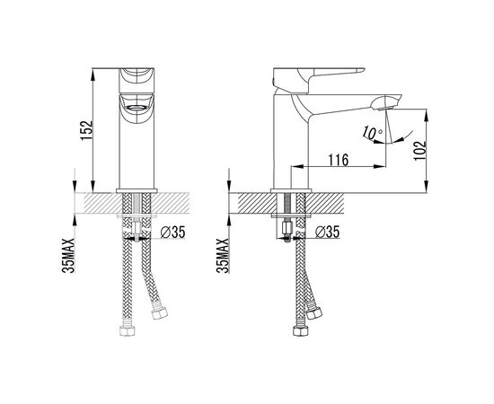 Смеситель Corso GARDA BC-2A121W (9605003) (BC-2A121W), изображение 4 Смеситель Corso GARDA BC-2A121W (9605003) (BC-2A121W), изображение 4