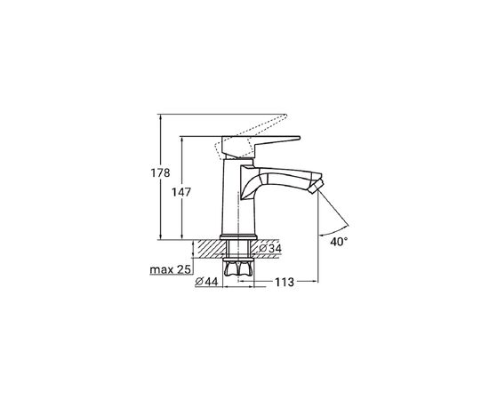 Смеситель AQUATICA HK-1A130C, изображение 4 Смеситель AQUATICA HK-1A130C, изображение 4