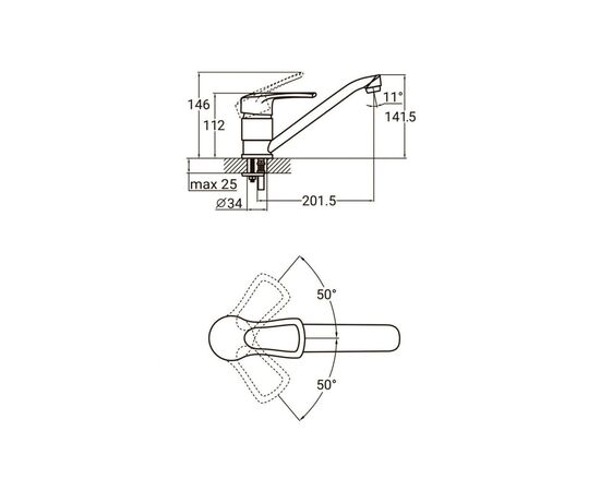 Смеситель AQUATICA MD-2B244C, изображение 4 Смеситель AQUATICA MD-2B244C, изображение 4