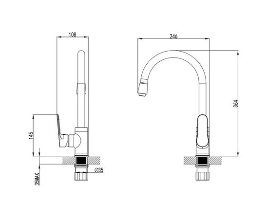 Змішувач Corso MARMORE DB-4B138C (9623100) (DB-4B138C), зображення 5 Змішувач Corso MARMORE DB-4B138C (9623100) (DB-4B138C), зображення 5