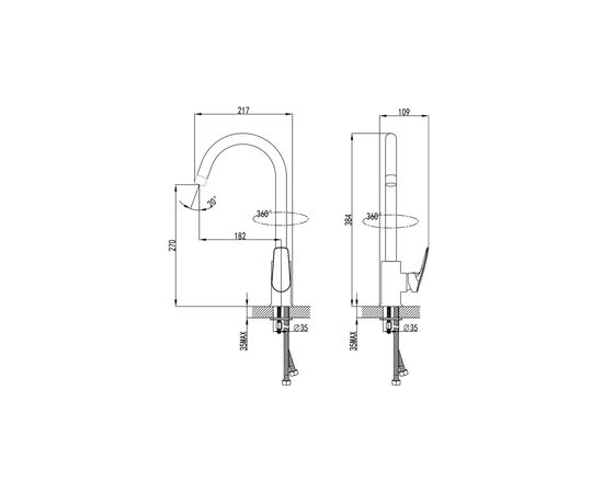 Змішувач Corso SERIO DC-5B146C (9626100) (DC-5B146C), зображення 4 Змішувач Corso SERIO DC-5B146C (9626100) (DC-5B146C), зображення 4