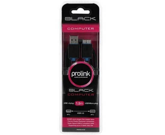 Дата кабель USB 3.0 AM to Micro 5P 1.5m Prolink (PB458-0150), зображення 4 Дата кабель USB 3.0 AM to Micro 5P 1.5m Prolink (PB458-0150), зображення 4