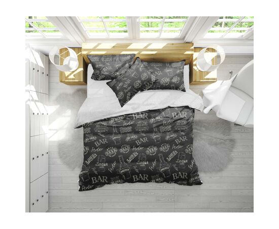 Постельное белье MirSon Бязь 17-0510 Beer Bar blac Семейный 160x220 (2200003631722)
