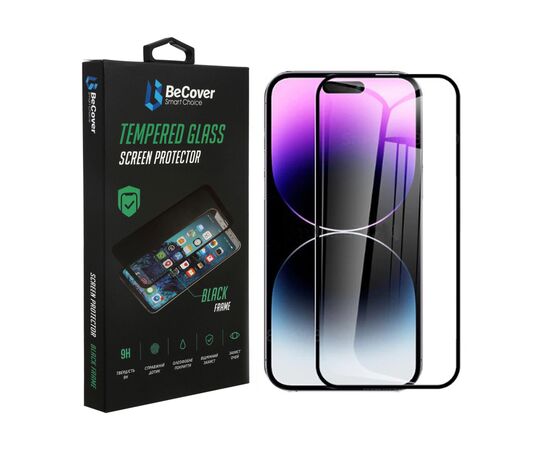 Стекло защитное BeCover Apple iPhone 14 Pro Max Black (707969)