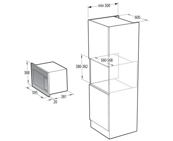 Микроволновая печь Gorenje BM251SG2WG, изображение 8 Микроволновая печь Gorenje BM251SG2WG, изображение 8