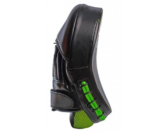 Лапы боксерские PowerPlay 3041 PU Black/Green (PP_3041_Green), изображение 3 Лапы боксерские PowerPlay 3041 PU Black/Green (PP_3041_Green), изображение 3