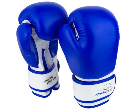 Боксерські рукавички PowerPlay 3004 JR 6oz Blue/White (PP_3004JR_6oz_Blue/White), зображення 5 Боксерські рукавички PowerPlay 3004 JR 6oz Blue/White (PP_3004JR_6oz_Blue/White), зображення 5