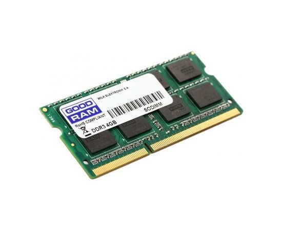 Модуль памяти для ноутбука SoDIMM DDR3 4GB 1600 MHz Goodram (GR1600S364L11/4G), изображение 2 Модуль памяти для ноутбука SoDIMM DDR3 4GB 1600 MHz Goodram (GR1600S364L11/4G), изображение 2