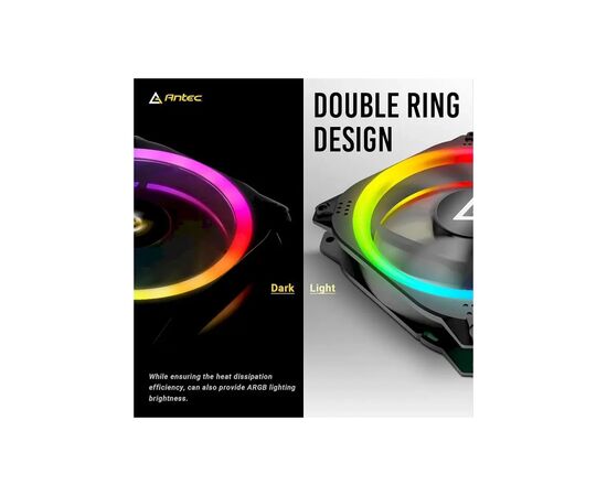 Кулер для корпуса Antec PRIZM 120 ARGB 5+C (0-761345-77512-0), изображение 3 Кулер для корпуса Antec PRIZM 120 ARGB 5+C (0-761345-77512-0), изображение 3