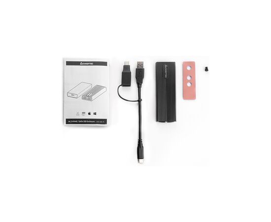 Карман внешний Chieftec USB 3.2 Gen2 Type-C M.2 PCIe NVMe/SATA SSD (CEB-M2C-TL), изображение 5 Карман внешний Chieftec USB 3.2 Gen2 Type-C M.2 PCIe NVMe/SATA SSD (CEB-M2C-TL), изображение 5