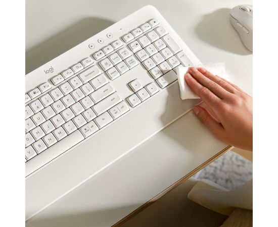 Клавиатура Logitech Signature K650 USB/Bluetooth UA Off-White (920-010977), изображение 5 Клавиатура Logitech Signature K650 USB/Bluetooth UA Off-White (920-010977), изображение 5