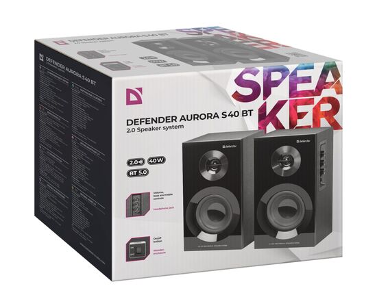 Акустическая система Defender Aurora S40 Bluetooth Black (65240), изображение 4 Акустическая система Defender Aurora S40 Bluetooth Black (65240), изображение 4