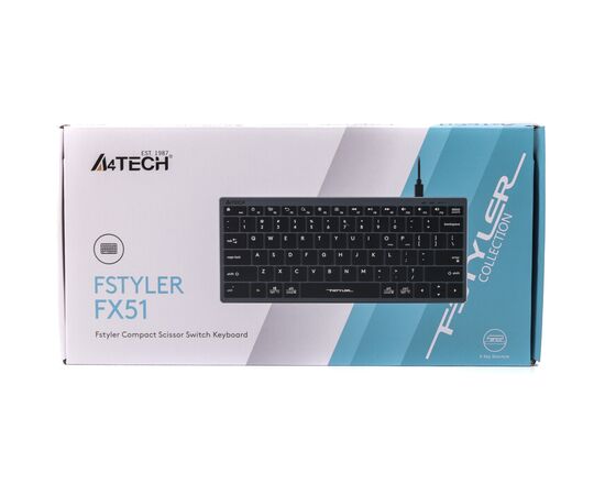 Клавіатура A4Tech FX-51 USB Grey, зображення 7 Клавіатура A4Tech FX-51 USB Grey, зображення 7