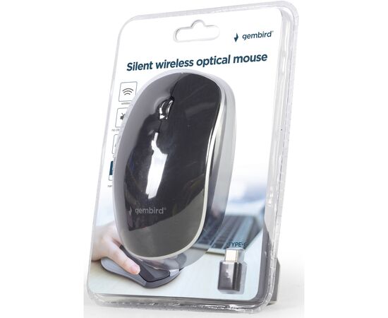 Мишка Gembird MUSW-4BSC-01 Wireless Black (MUSW-4BSC-01), зображення 3 Мишка Gembird MUSW-4BSC-01 Wireless Black (MUSW-4BSC-01), зображення 3
