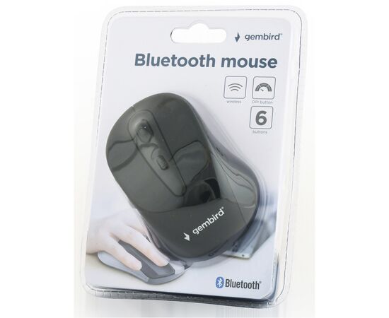 Мишка Gembird MUSWB2 Bluetooth Black (MUSWB2), зображення 3 Мишка Gembird MUSWB2 Bluetooth Black (MUSWB2), зображення 3