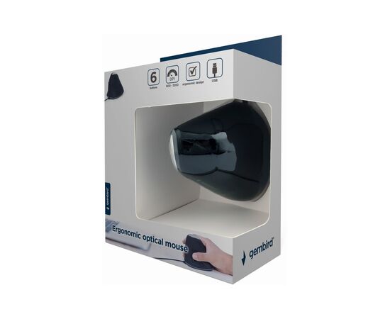 Мышка Gembird MUS-ERGO-03 USB Black (MUS-ERGO-03), изображение 8 Мышка Gembird MUS-ERGO-03 USB Black (MUS-ERGO-03), изображение 8