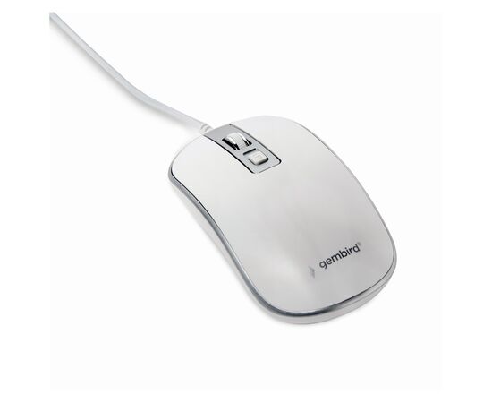 Мышка Gembird MUS-4B-06-WS USB White/Grey (MUS-4B-06-WS), изображение 2 Мышка Gembird MUS-4B-06-WS USB White/Grey (MUS-4B-06-WS), изображение 2