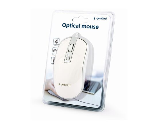 Мышка Gembird MUS-4B-06-WS USB White/Grey (MUS-4B-06-WS), изображение 3 Мышка Gembird MUS-4B-06-WS USB White/Grey (MUS-4B-06-WS), изображение 3