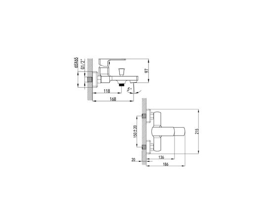 Смеситель Corso BF-1C129C (9611200), изображение 3 Смеситель Corso BF-1C129C (9611200), изображение 3