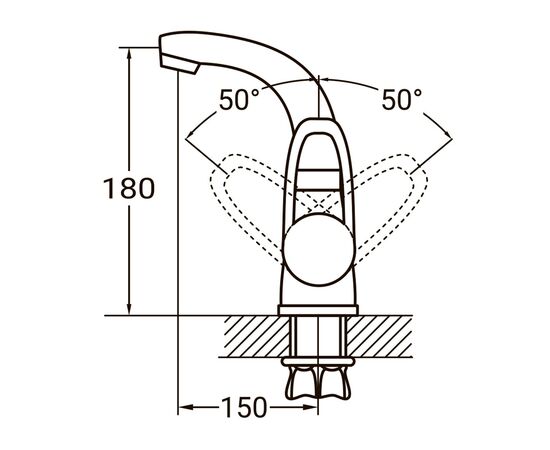 Смеситель AQUATICA HL-1A230C, изображение 4 Смеситель AQUATICA HL-1A230C, изображение 4