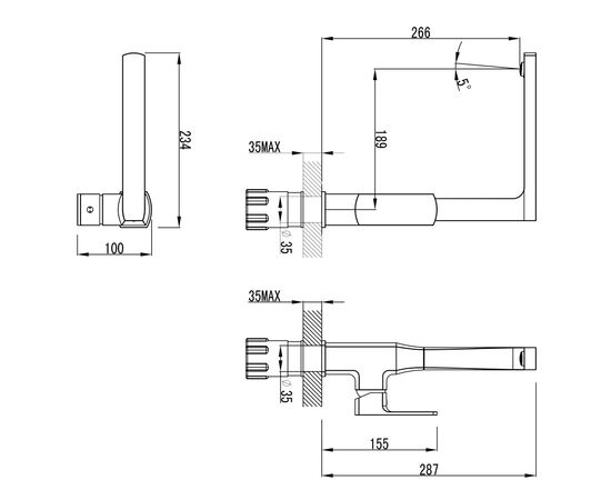 Змішувач Corso COMO BF-4B229C (9611100), зображення 4 Змішувач Corso COMO BF-4B229C (9611100), зображення 4