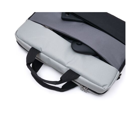 Сумка для ноутбука Vinga 15.6" NB112 black/gray (NB112BG), зображення 5 Сумка для ноутбука Vinga 15.6" NB112 black/gray (NB112BG), зображення 5
