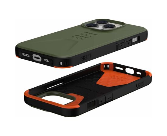 Чохол до моб. телефона Uag Apple iPhone 14 Pro Civilian, Olive (114042117272), зображення 10