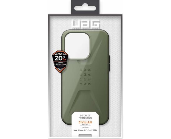 Чохол до моб. телефона Uag Apple iPhone 14 Pro Civilian, Olive (114042117272), зображення 11