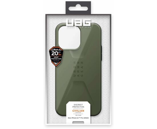 Чехол для моб. телефона Uag Apple iPhone 14 Pro Max Civilian, Olive (114043117272), изображение 9