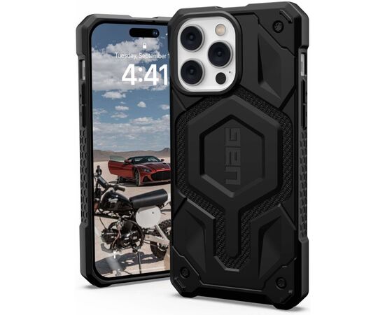 Чохол до моб. телефона Uag Apple iPhone 14 Pro Max Monarch Pro Magsafe, Kevlar Black (114031113940), зображення 8 Чохол до моб. телефона Uag Apple iPhone 14 Pro Max Monarch Pro Magsafe, Kevlar Black (114031113940), зображення 8